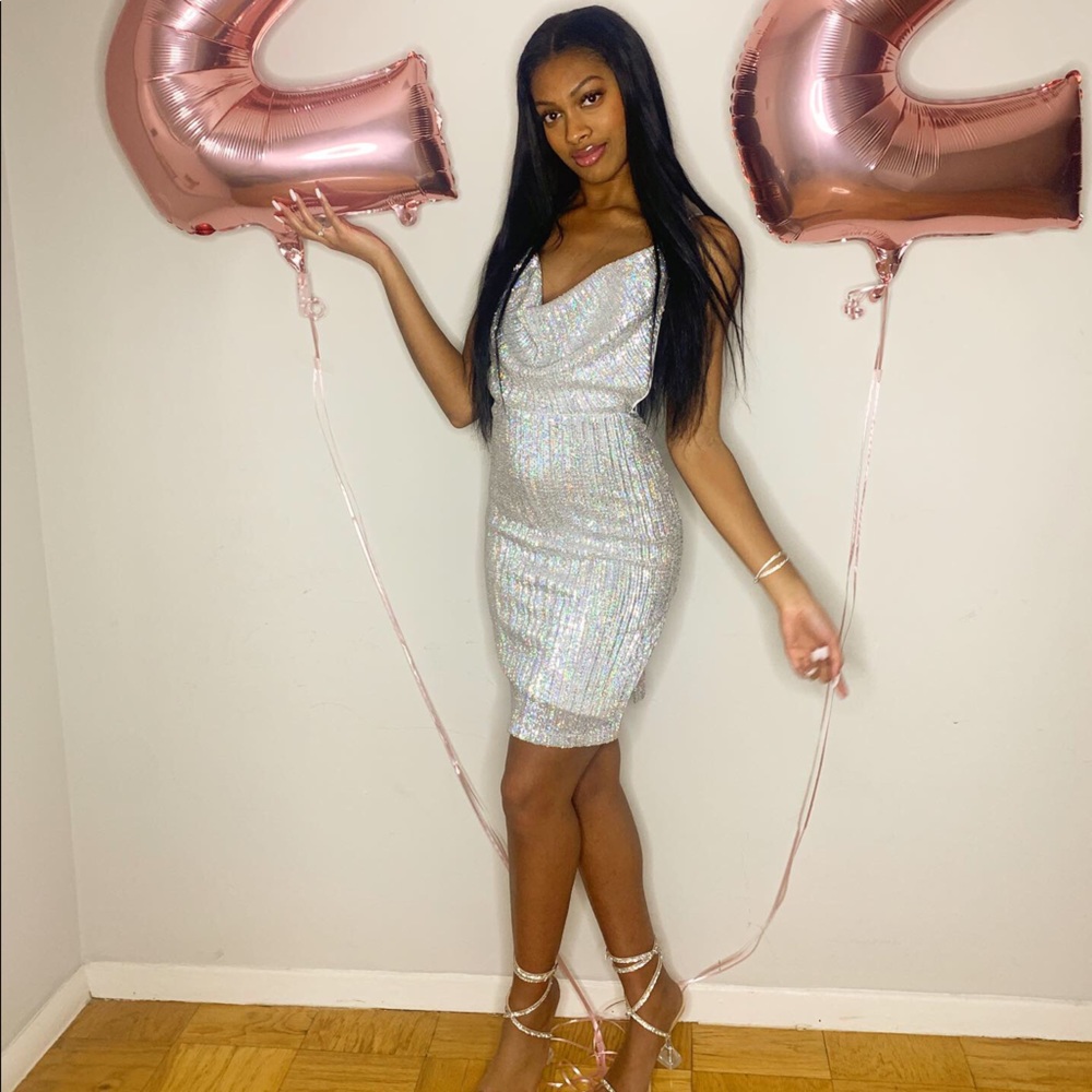 Silver sparkly dress